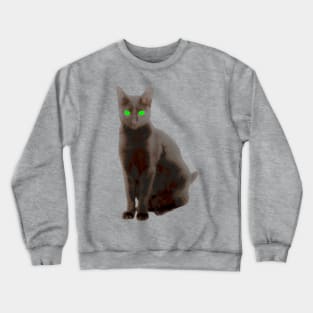 Black Ghostly Cat Crewneck Sweatshirt